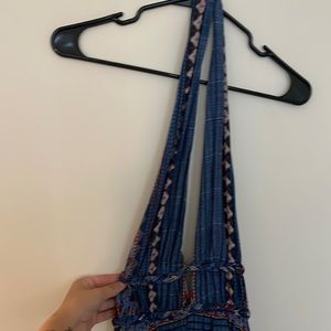 dress, navy blue pink and red